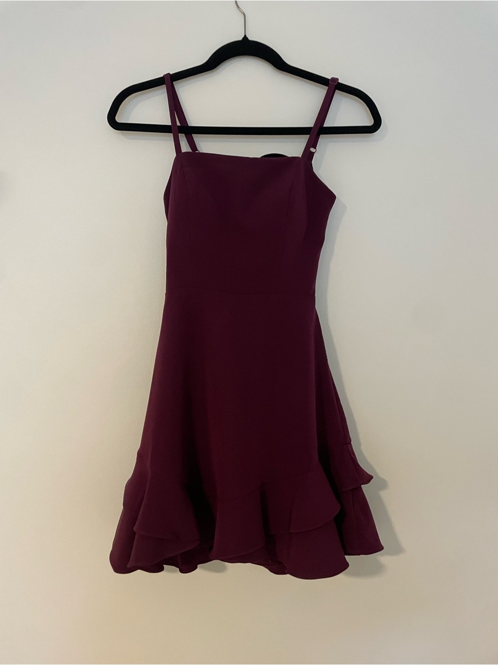 Maroon cocktail mini dress